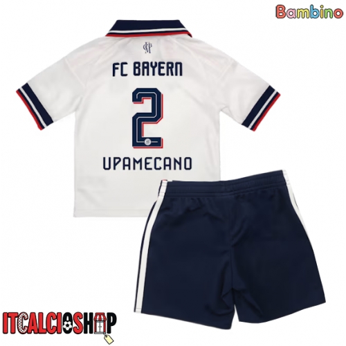 Bayern Munich Dayot Upamecano #2 Seconda Maglia Bambino 2026-27 Manica Corta (+ Pantaloni corti)
